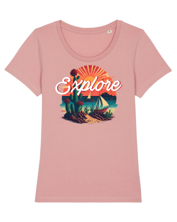 Explore - plaja cu cactusi si apus de soare Canyon Pink