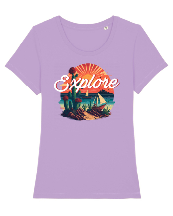 Explore - plaja cu cactusi si apus de soare Lavender Dawn