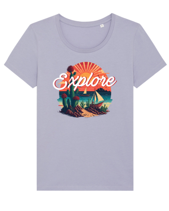Explore - plaja cu cactusi si apus de soare Lavender