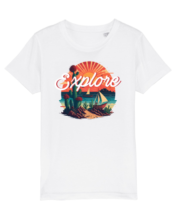 Explore - plaja cu cactusi si apus de soare White