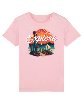 Explore - plaja cu cactusi si apus de soare Cotton Pink