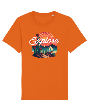 Explore - plaja cu cactusi si apus de soare Bright Orange