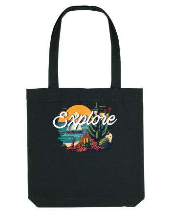 Explore - plaja cu cactusi si apus de soare Black