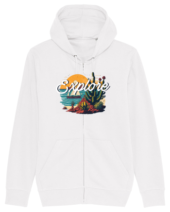 Explore - plaja cu cactusi si apus de soare White