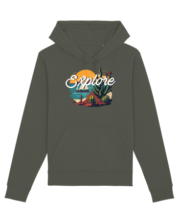 Explore - plaja cu cactusi si apus de soare Khaki