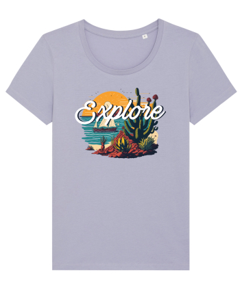Explore - plaja cu cactusi si apus de soare Lavender