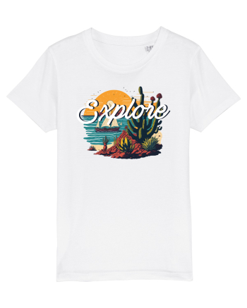 Explore - plaja cu cactusi si apus de soare White