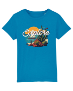 Explore - plaja cu cactusi si apus de soare Tricou mânecă scurtă  Copii Mini Creator