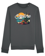 Explore - plaja cu cactusi si apus de soare Bluză mânecă lungă Unisex Rise