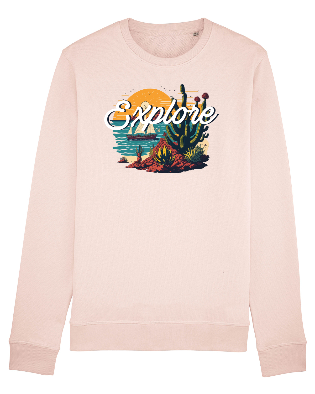 Bluză mânecă lungă Unisex Rise Candy Pink