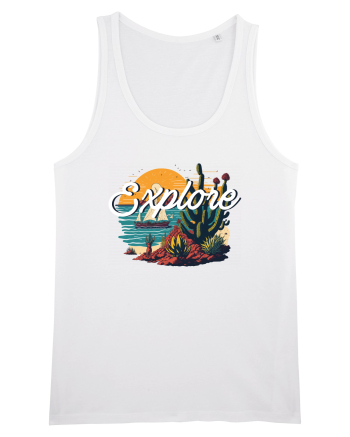 Explore - plaja cu cactusi si apus de soare White