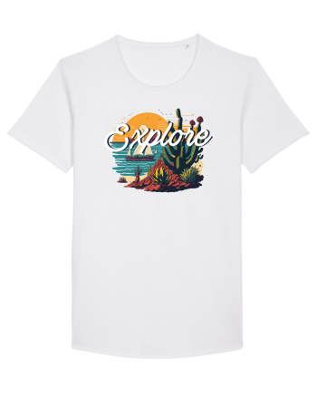 Explore - plaja cu cactusi si apus de soare White