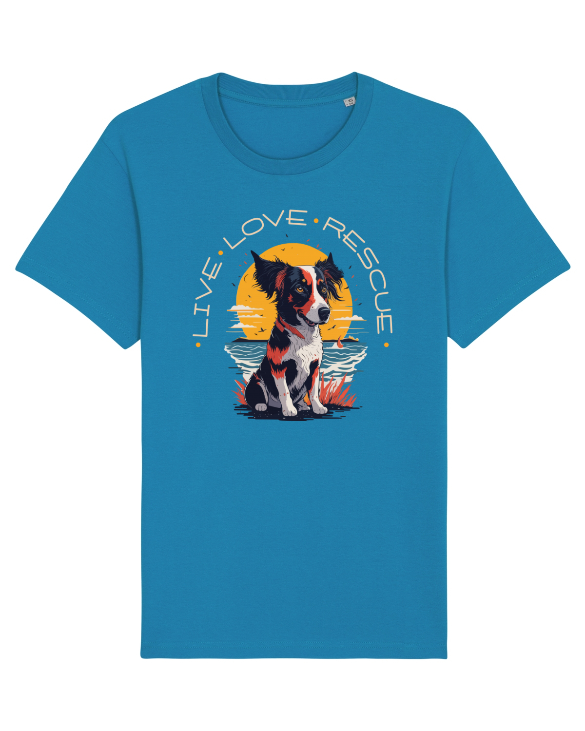 Tricou mânecă scurtă Unisex Rocker Azur
