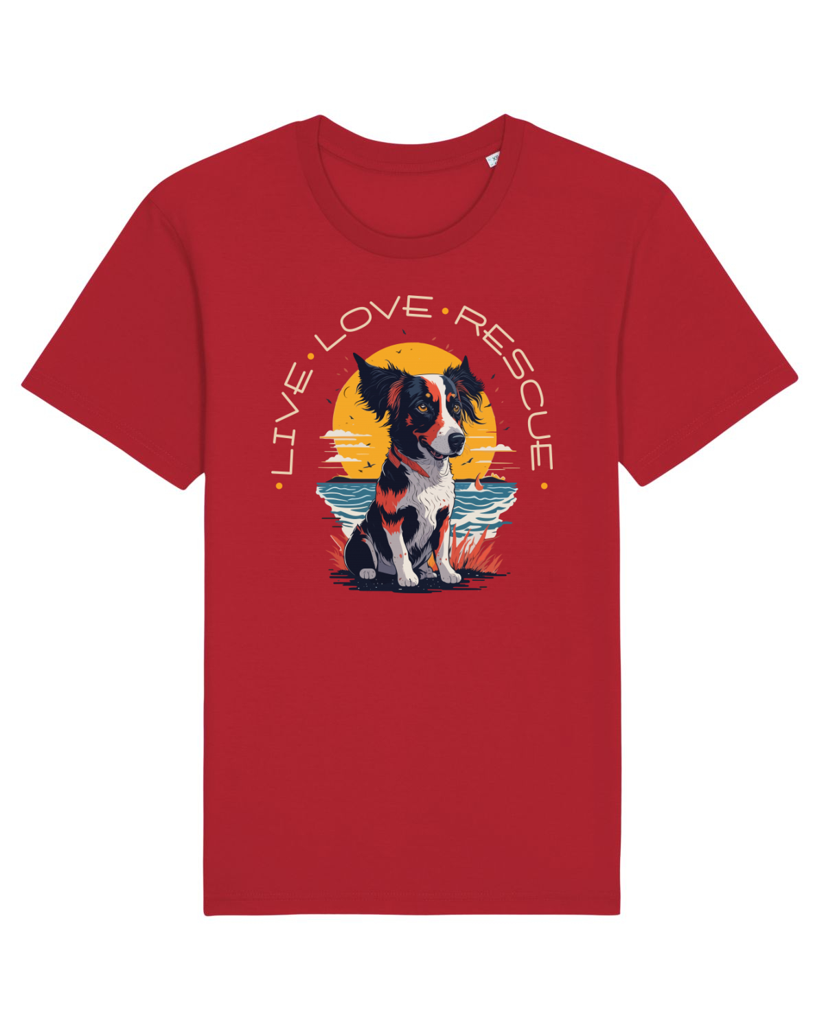 Tricou mânecă scurtă Unisex Rocker Red