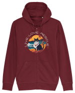 Live Love Rescue Cat 1 Hanorac cu fermoar Unisex Connector