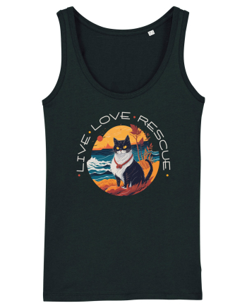 Live Love Rescue Cat 1 Black