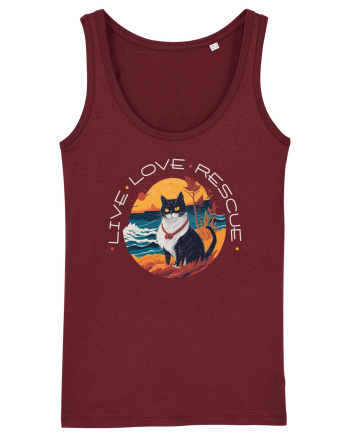 Live Love Rescue Cat 1 Burgundy