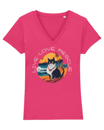 Live Love Rescue Cat 1 Raspberry