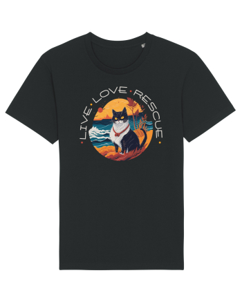 Live Love Rescue Cat 1 Black