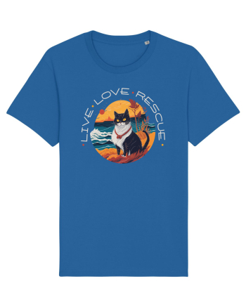 Live Love Rescue Cat 1 Royal Blue