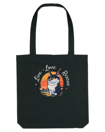 Live Love Rescue Cat 2 Black