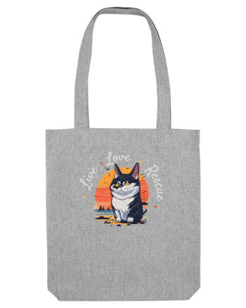 Live Love Rescue Cat 2 Heather Grey
