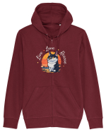 Live Love Rescue Cat 2 Hanorac cu fermoar Unisex Connector