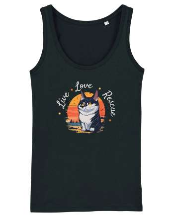Live Love Rescue Cat 2 Black