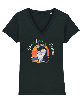 Live Love Rescue Cat 2 Black