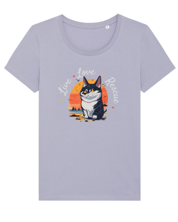 Live Love Rescue Cat 2 Lavender