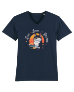 Live Love Rescue Cat 2 Tricou mânecă scurtă guler V Bărbat Presenter