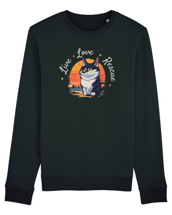 Live Love Rescue Cat 2 Black