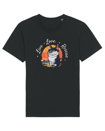 Live Love Rescue Cat 2 Black