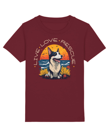 Live Love Rescue Burgundy