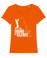 sound of silence Tricou mânecă scurtă guler larg fitted Damă Expresser