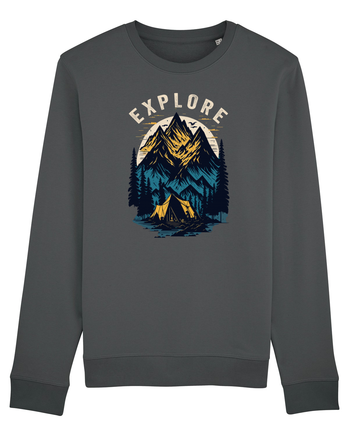 Bluză mânecă lungă Unisex Rise Anthracite