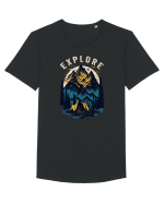Explore - camping la munte Tricou mânecă scurtă guler larg Bărbat Skater