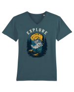 Explore - camping la munte 2 Tricou mânecă scurtă guler V Bărbat Presenter