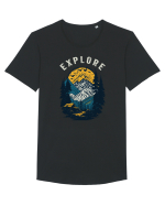 Explore - camping la munte 2 Tricou mânecă scurtă guler larg Bărbat Skater