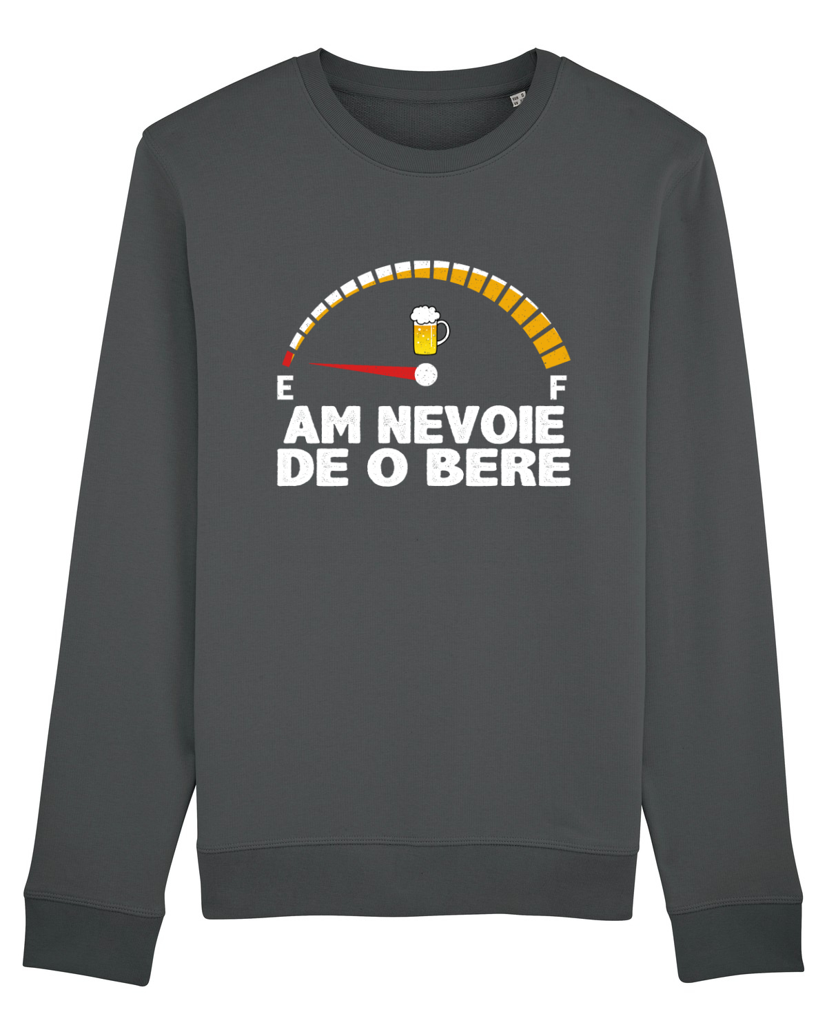 Bluză mânecă lungă Unisex Rise Anthracite