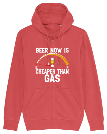 BEER NOW IS CHEAPER THAN GAS Carmine Red