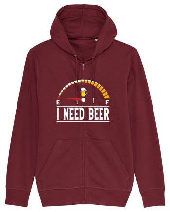 I NEED BEER Burgundy