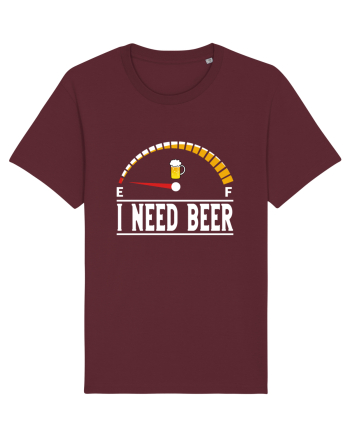 I NEED BEER Burgundy