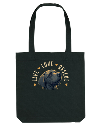 Live Love Rescue - dog 4 Black