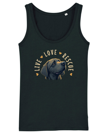 Live Love Rescue - dog 4 Black
