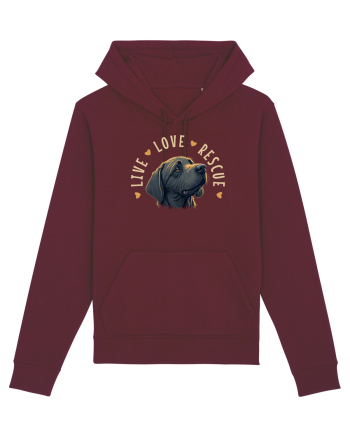 Live Love Rescue - dog 4 Burgundy