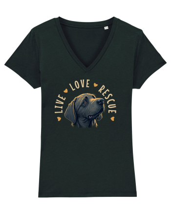 Live Love Rescue - dog 4 Black