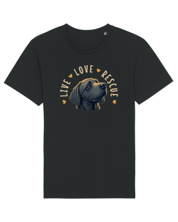 Live Love Rescue - dog 4 Black