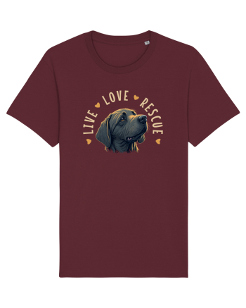 Live Love Rescue - dog 4 Burgundy