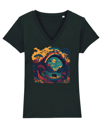 Magic jungle - blue elephant Black